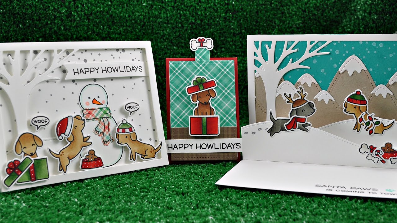 How to make 3 Happy Howlidays cards