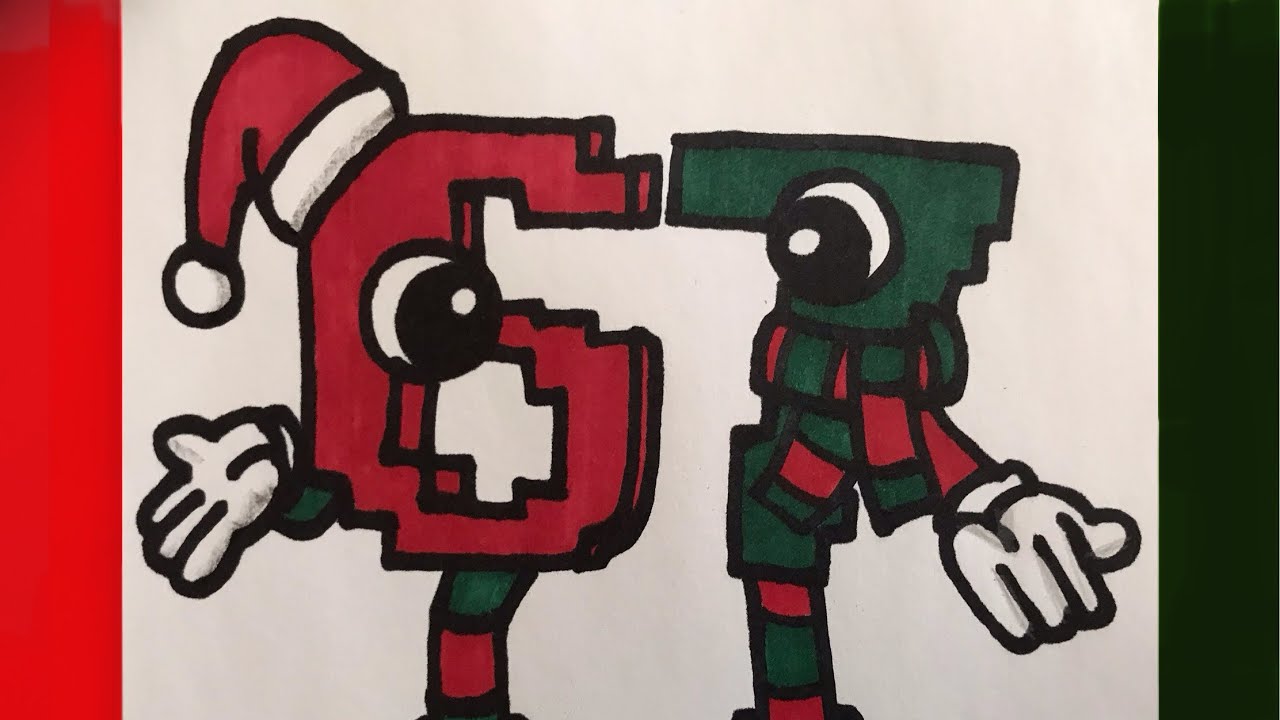 How to draw 67 Christmas￼