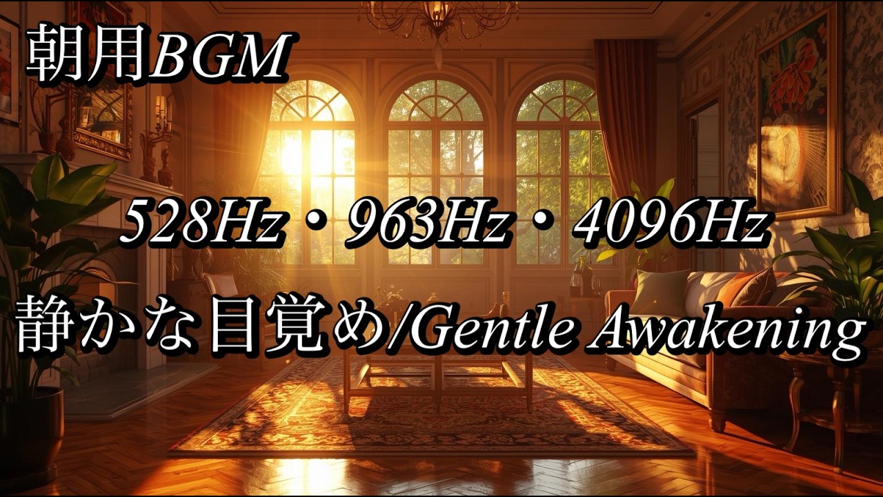 【朝活BGM】【528Hz+963Hz+4096Hz】Music that makes your day better|一日をより良いものにする音楽|Gentle Awakening