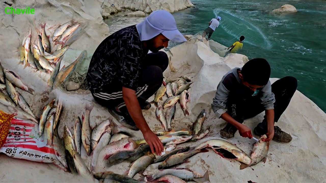 “Living Wild with the Nomads | Fishing in Hidden Mountain Rivers🌊🐟🎣nomadic life