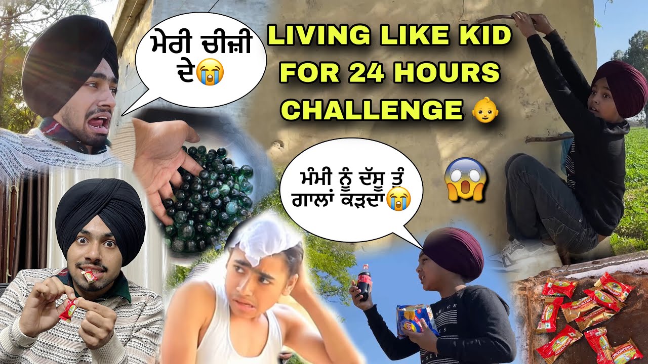 LIVING LIKE KIDS😱FOR 24 HOURS😳CHALLENGE WITH BROTHER CHALLENGE GONE WRONG🤯