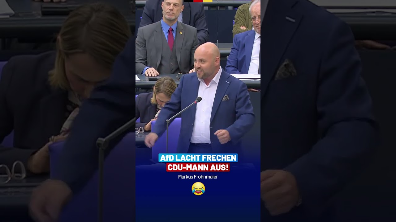&Uuml;ber diesen CDU-Vorwurf kann man nur lachen! Markus Frohnmaier - AfD-Fraktion im Bundestag