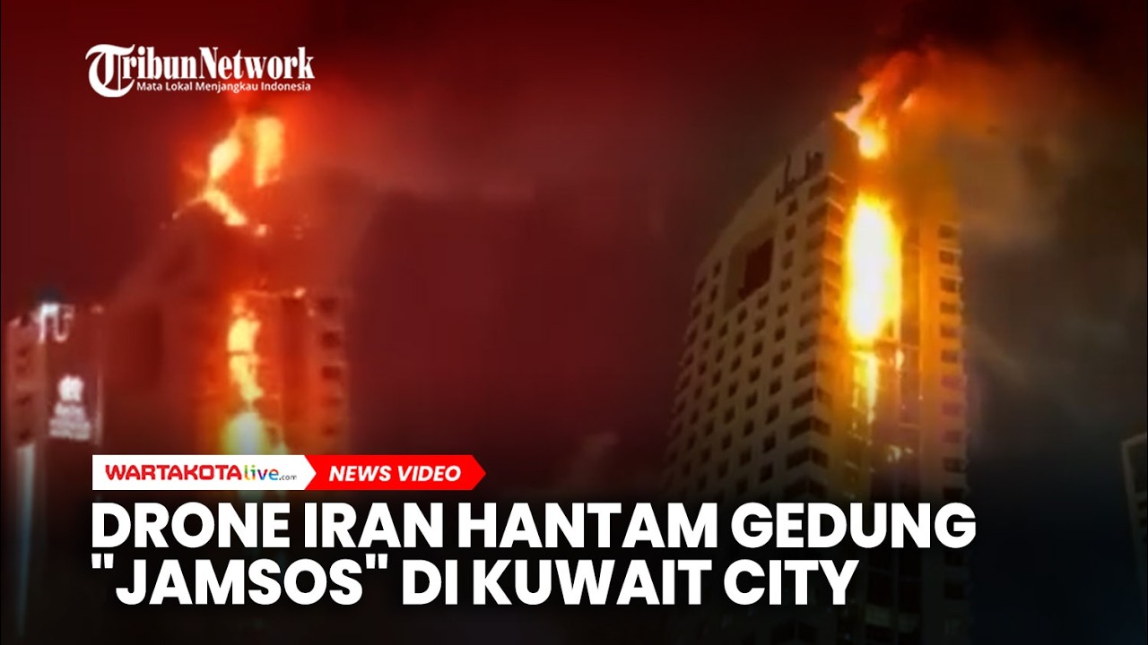Detik-detik Drone Iran Hantam Gedung 