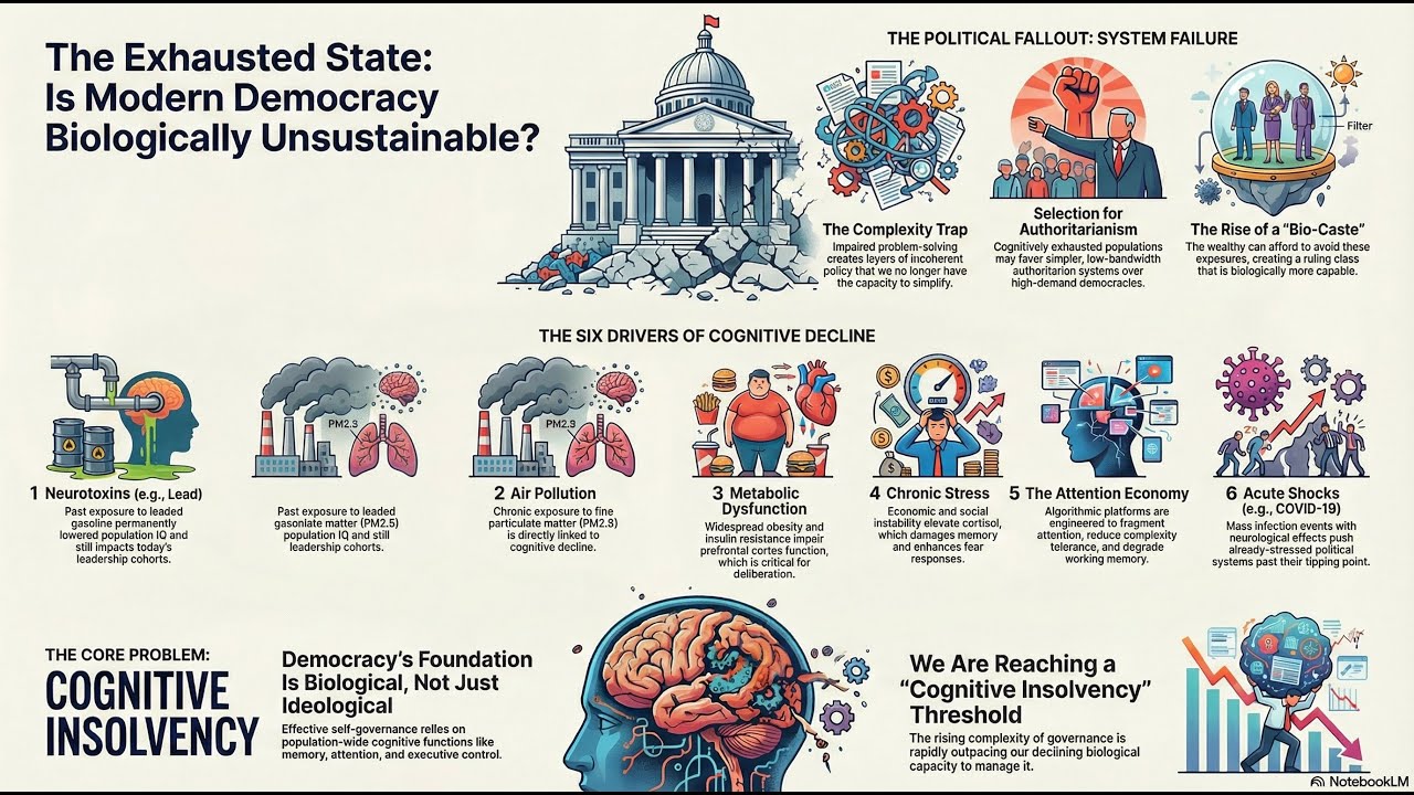 The Exhausted State: The Biological Crisis of Democracy and the Complexity Trap