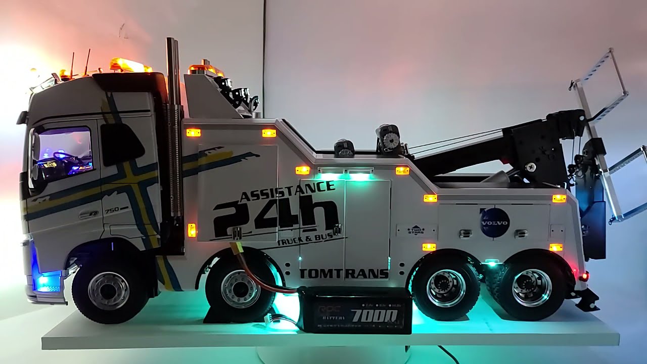 1/14 rc tamiya 8x4 tow truck.