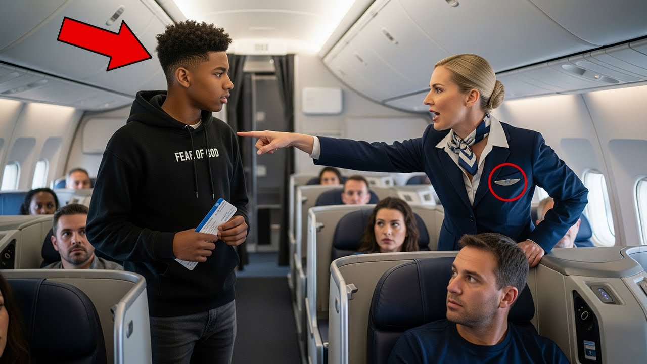 Flight Attendant Demands Black Teen Move to Economy — Moments Later, Her Father’s Jet Blocks..