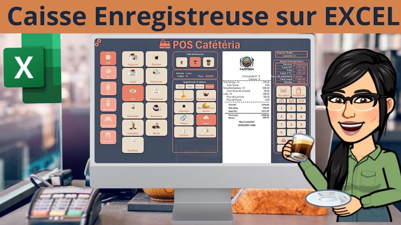 Caisse enregistreuse pour cafétéria : Simplifiez votre gestion avec Excel !