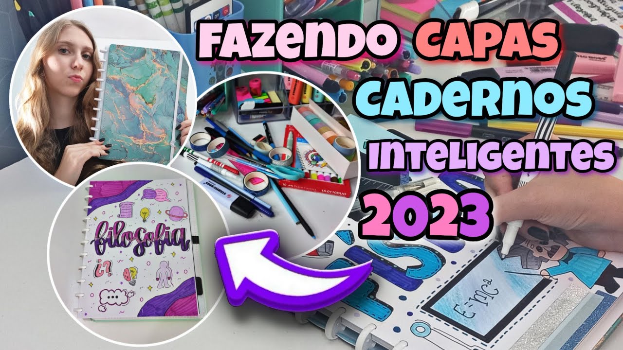 FAZENDO AS CAPAS DOS MEUS CADERNOS INTELIGENTES 2023 DE FÍSICA E FILOSOFIA!