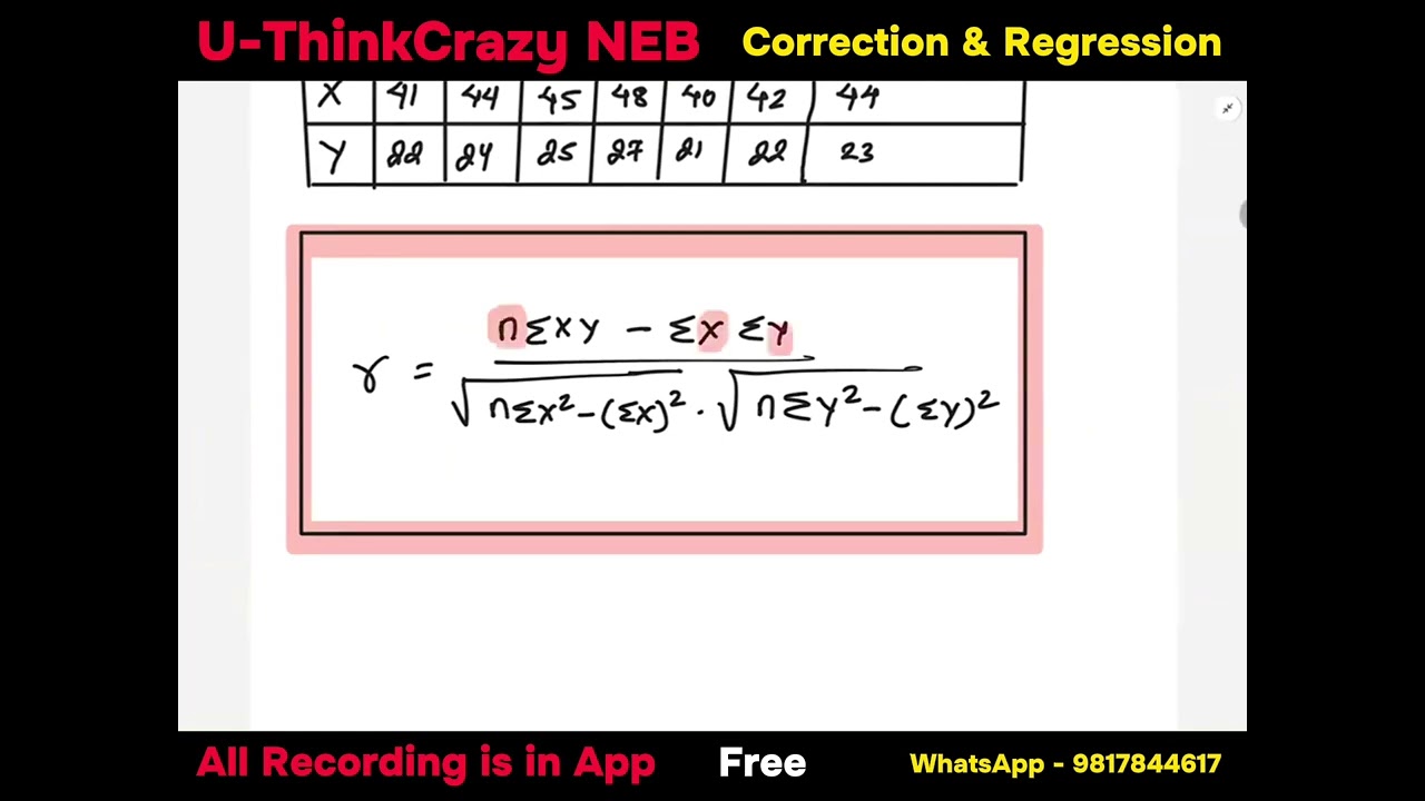 🔴 Correlation And Regression- 01 |  Class- 12 NEB | Basic Mathematics | Correlation | NEB