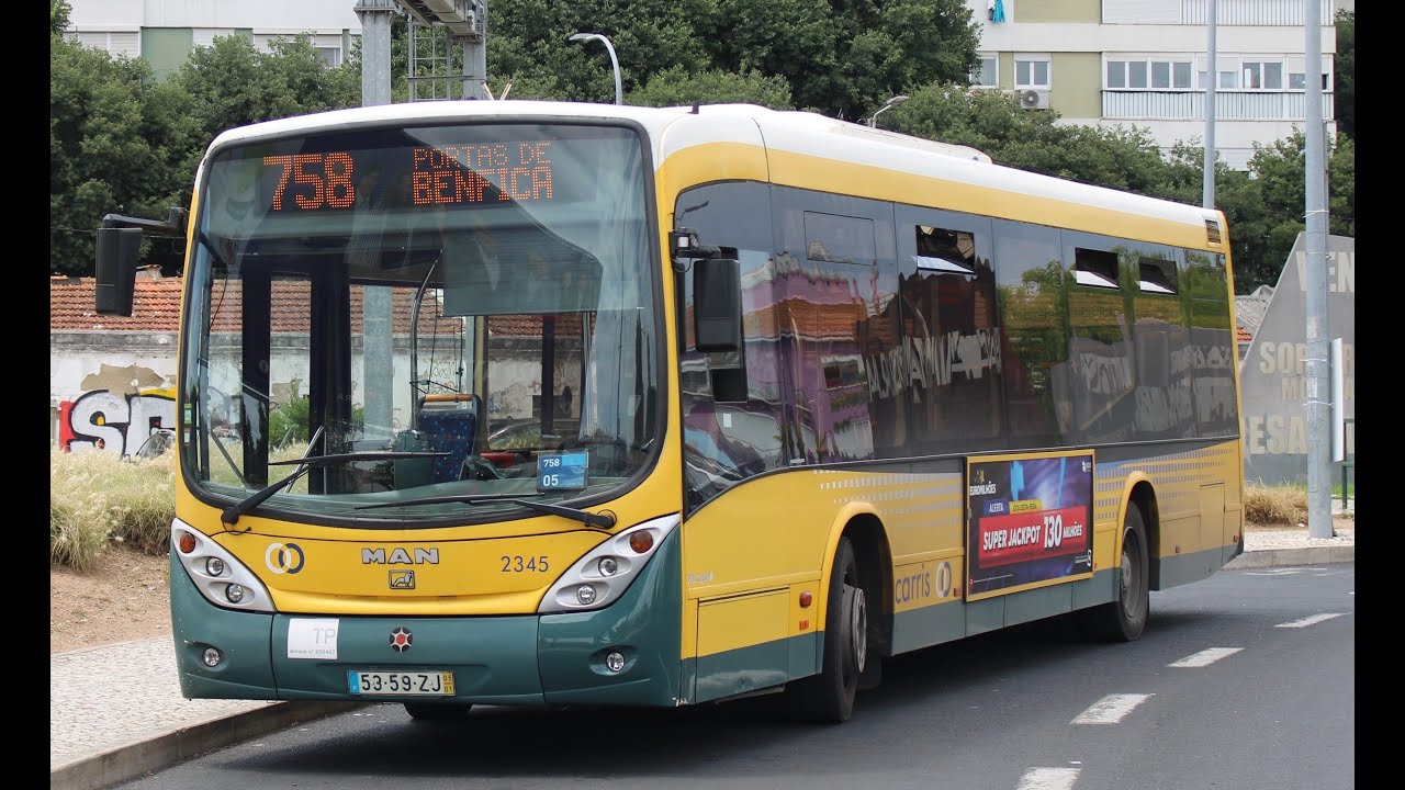 CCFL (Carris) 2345 - MAN 18.310 HOCL/R-NL E3 Marcopolo Viale - Linha / Line 758