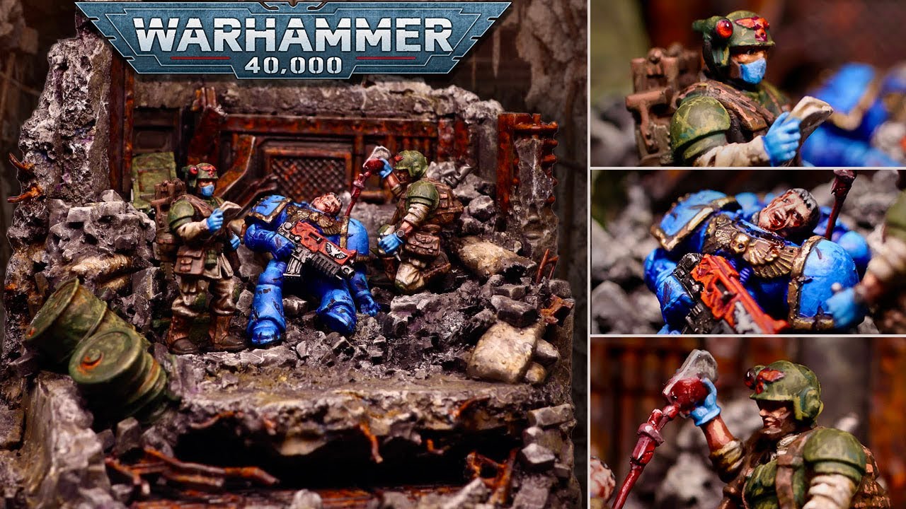 Братья по оружию &mdash; диорама по вселенной Warhammer 40k.