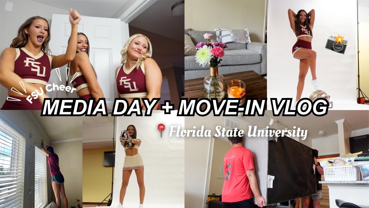 MEDIA DAY + MOVE-IN VLOG | FSU Cheerleader