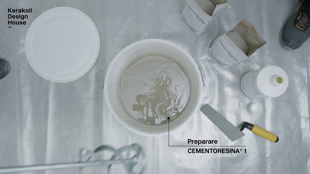 Rasina pe baza de apa-Cementoresina Ziua 2  Kerakoll Design House