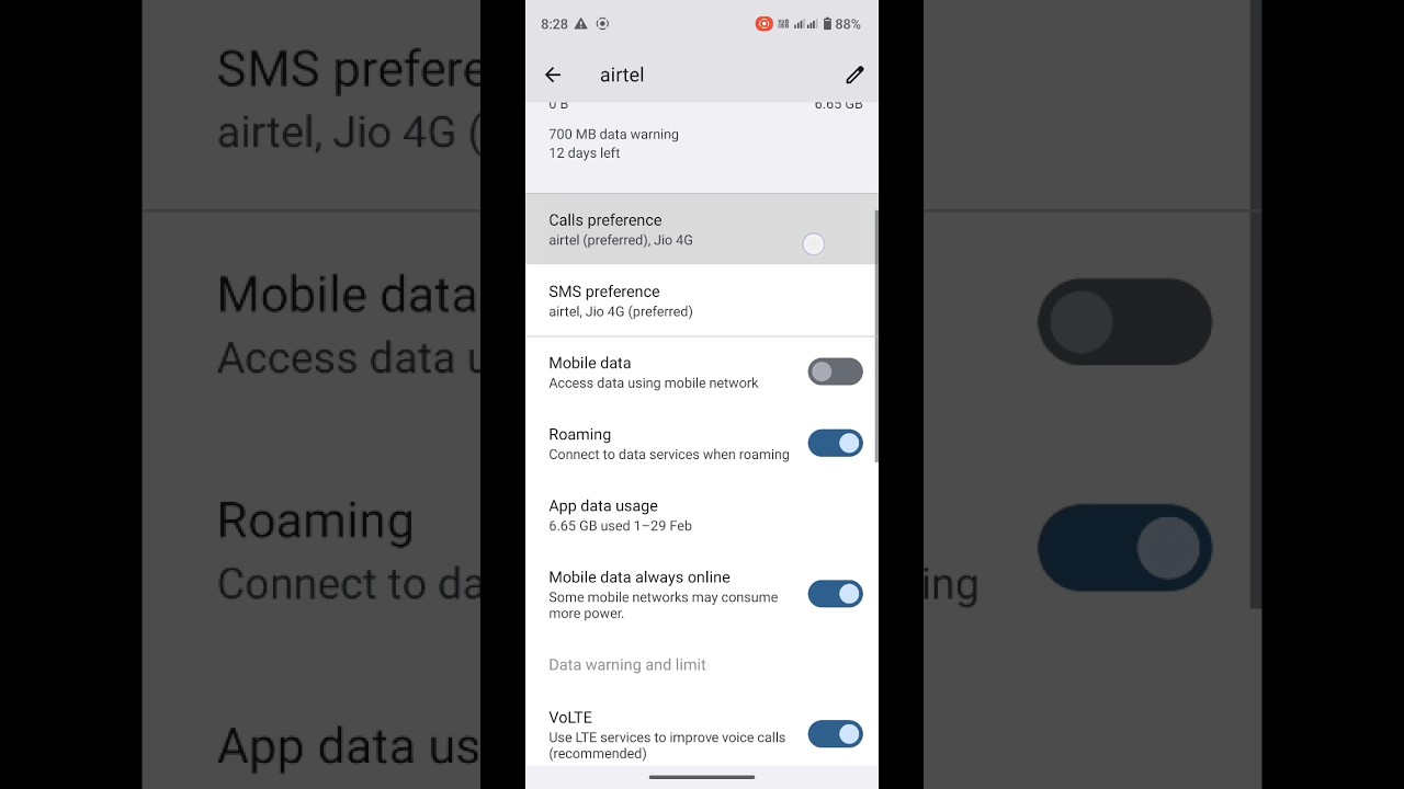 volte option not showing in realme mobile || Xiaomi volte set up process || #shorts #settings