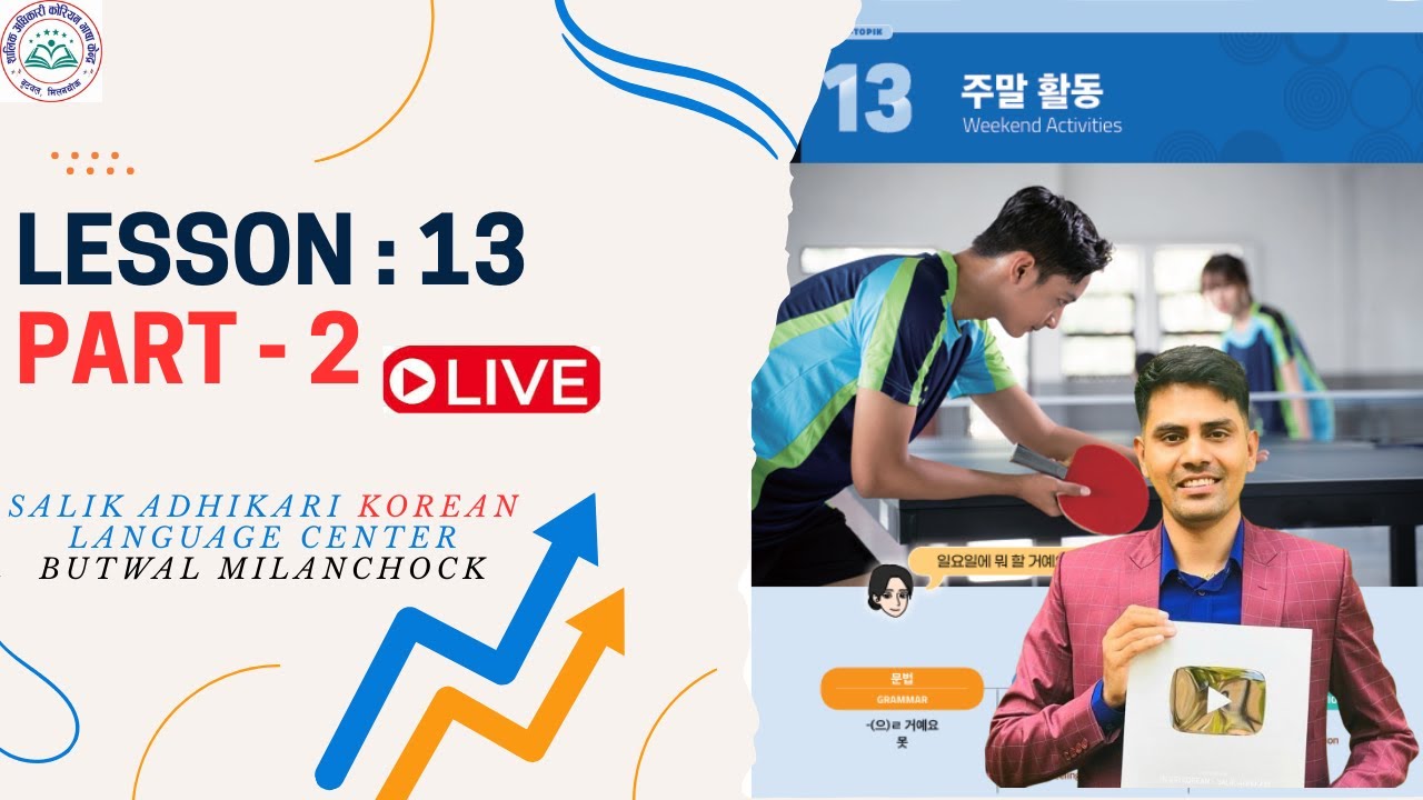 Chapter: 13 || Part 2 || Eps Topik New Book || Salik Adhikari Korean Language Center Butwal