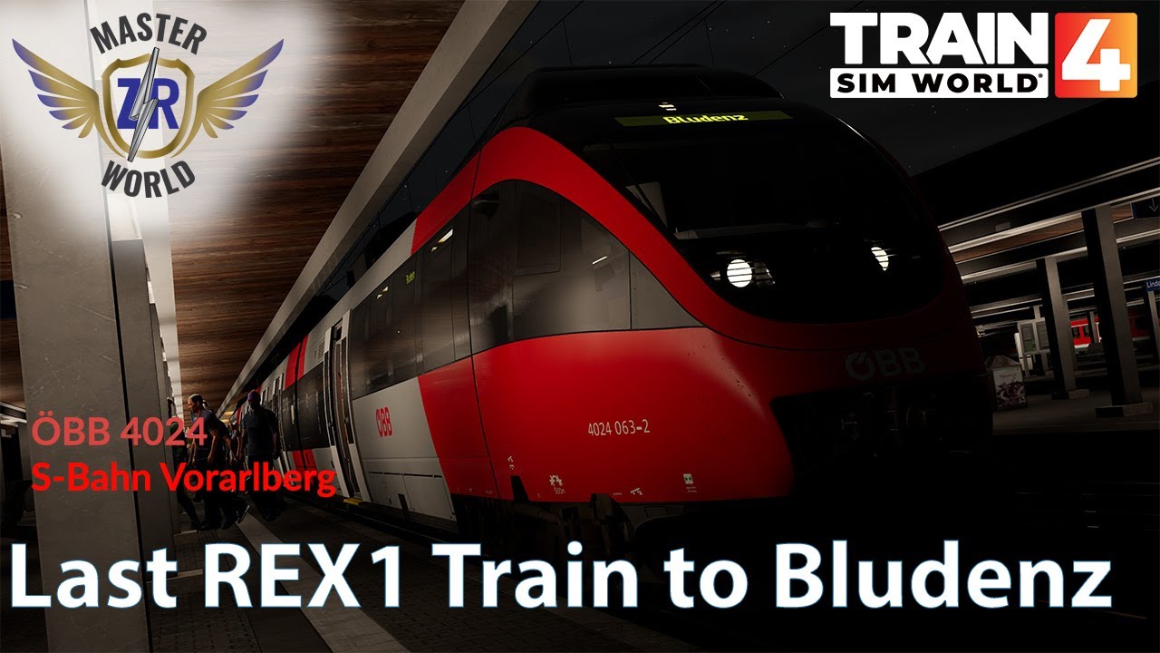 REX1 (5599) Lindau Hbf to Bludenz - S-Bahn Vorarlberg - ÖBB 4024 - Train Sim World 4