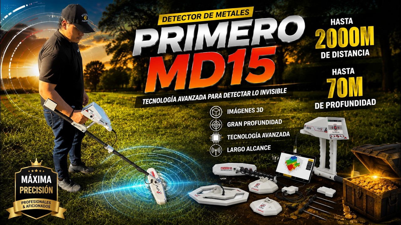 15 Modos para encontrar Oro Ajax Primero MD15 Oro Tesoro Pepitas Diamantes Agua 3D Scanner Americano