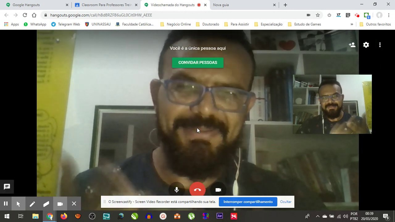 Link Hangouts para aula Online