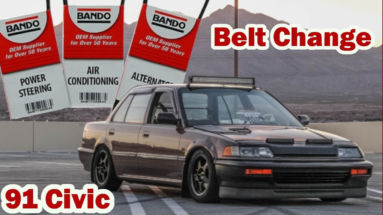 Замена ремня на Honda Civic EF! Как заменить ремни генератора, кондиционера и гидроусилителя руля...
