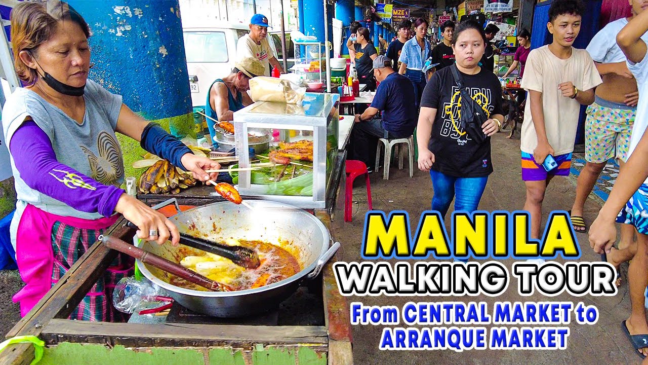 CENTRAL to ARRANQUE PUBLIC MARKET Walking Tour | Afternoon Walk in SANTA CRUZ MANILA