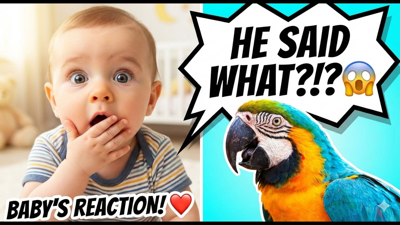 Baby encounters A Talking Parrot… Cutest Moments Ever captured🥹🦜