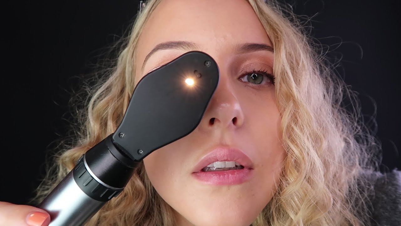 ASMR: Sleepy Eye Inspection with Flashlight Following