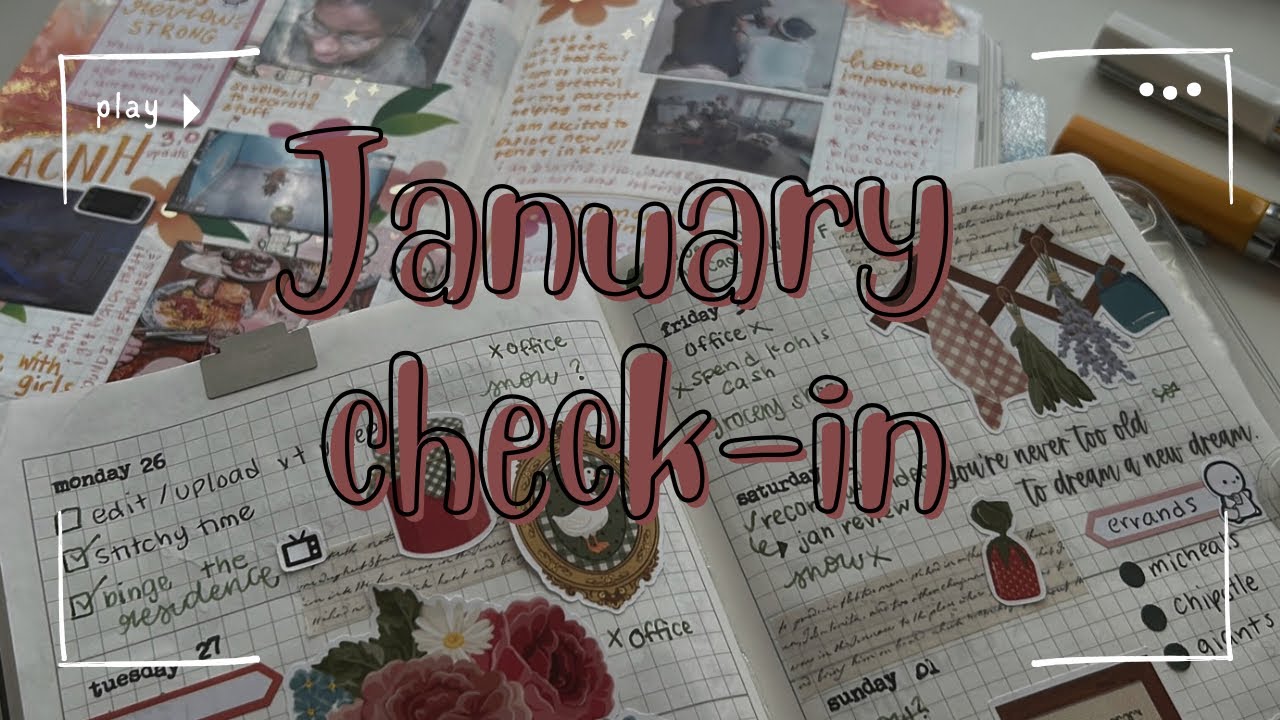 January check-in | A5 slim sterling ink | B6 angel shoppe planner