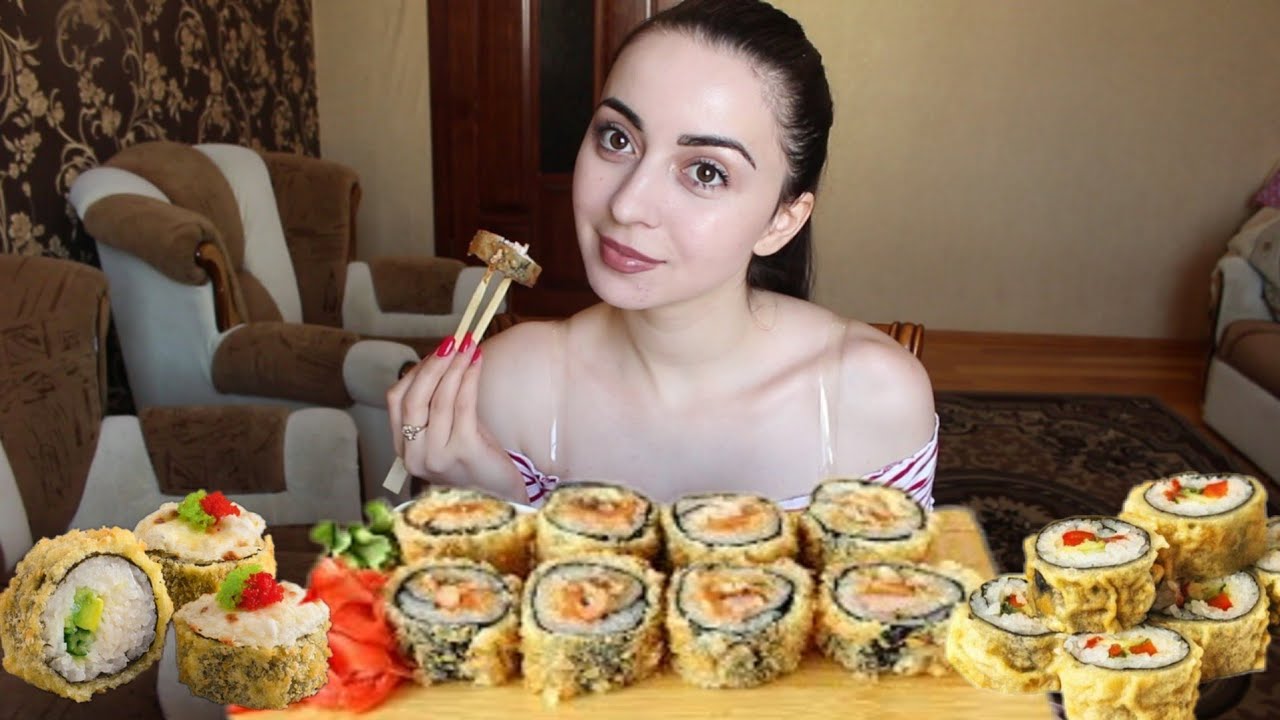 СУШИ РОЛЫ  MUKBANG / не ASMR #AykaEmilly