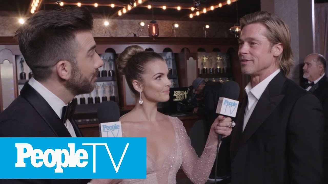 Brad Pitt Says Pal George Clooney Will 'Probably Send Roses' After His SAG Win | PeopleTV