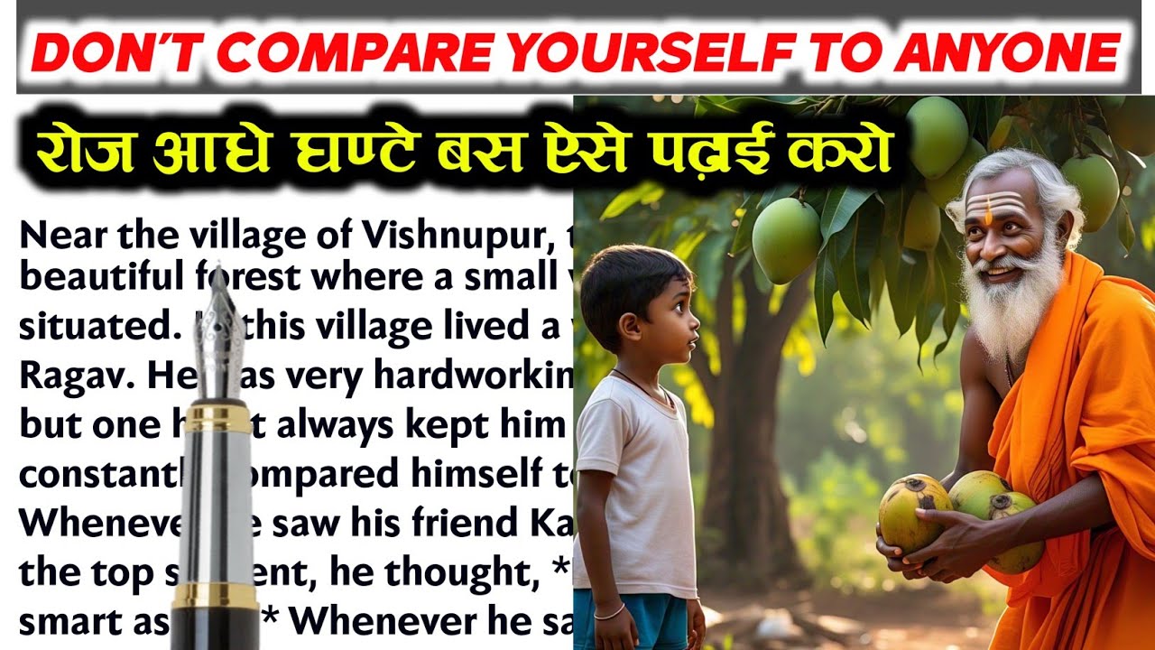 DON'T COMPARE YOURSELF TO ANYONE||English Reading||English Story || English padhna kaise sikhe?