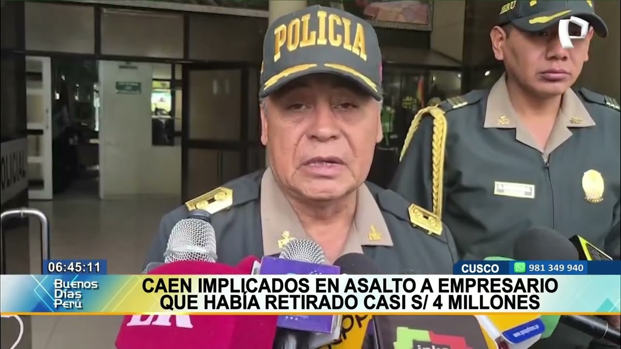 Capturan a implicados en asalto a empresario que había retirado casi S/4 millones en Cusco
