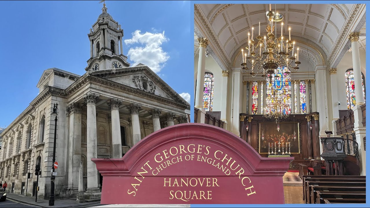St. George's Church, Hanover Square, the parish church of Mayfair, London.