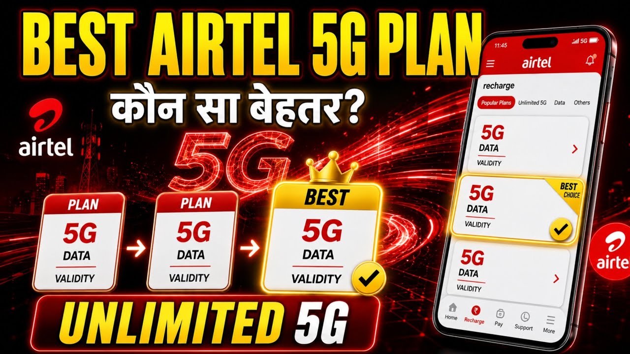 Best Airtel 5G Recharge Plan 2026 | Unlimited 5G Data Plan | Airtel Best Recharge