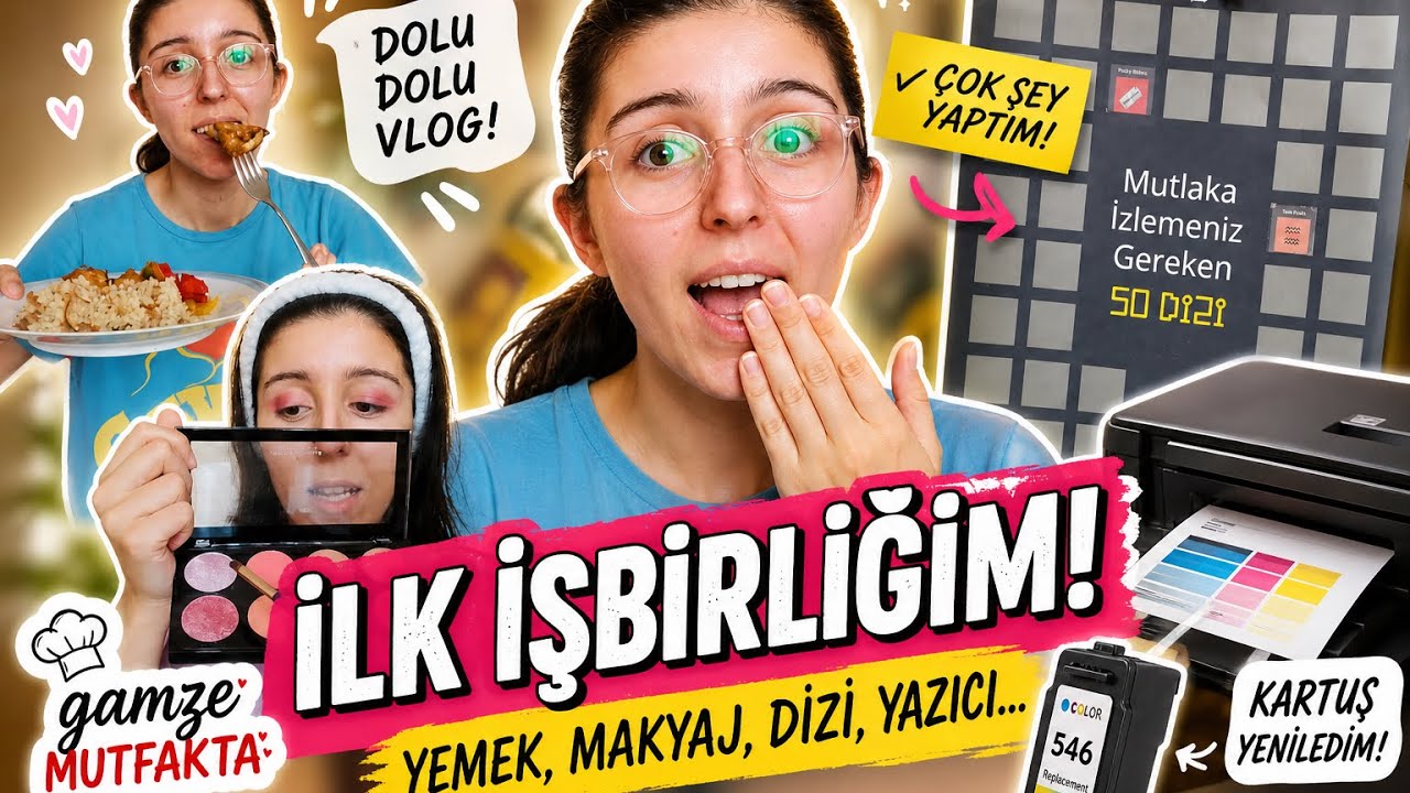 İLK İŞBİRLİĞİM, YAZICI KARTUŞU YENİLEME | DOPDOLU BİR VLOG