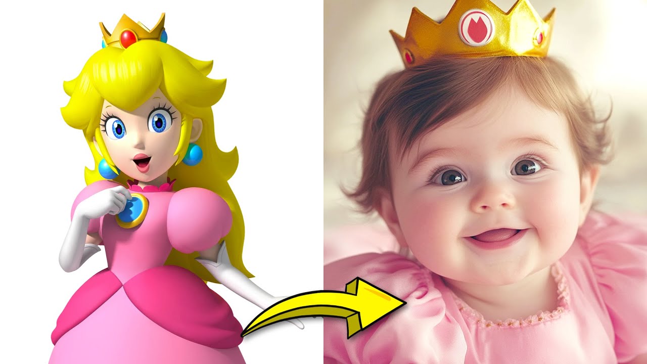 🍄 SUPER MARIO BROS Characters As BABIES COMPLICATION | 1 Hour | 🔊Guess Mario  Characters by VOICE
