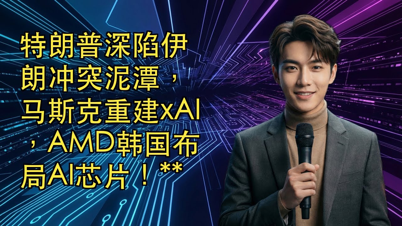 【JOY科技新闻】特朗普深陷伊朗冲突泥潭，马斯克重建xAI，AMD韩国布局AI芯片！