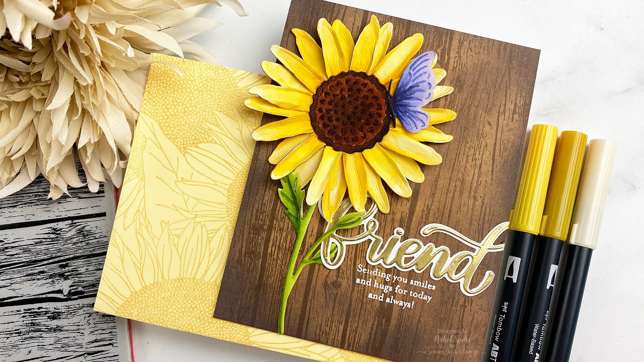 Making The Cut: Watercolored Sunflower