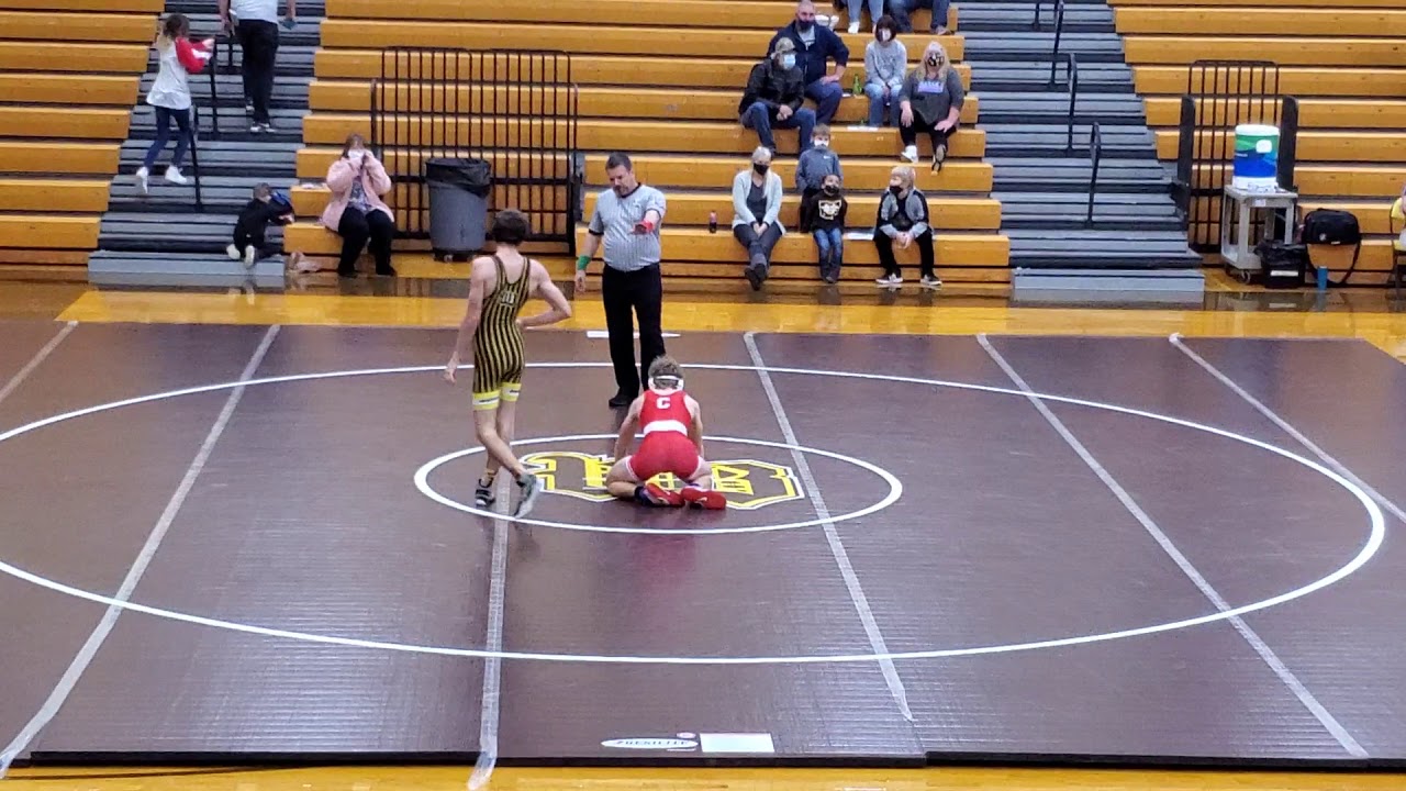 First High School wrestling match Varsity 132 pound weight class