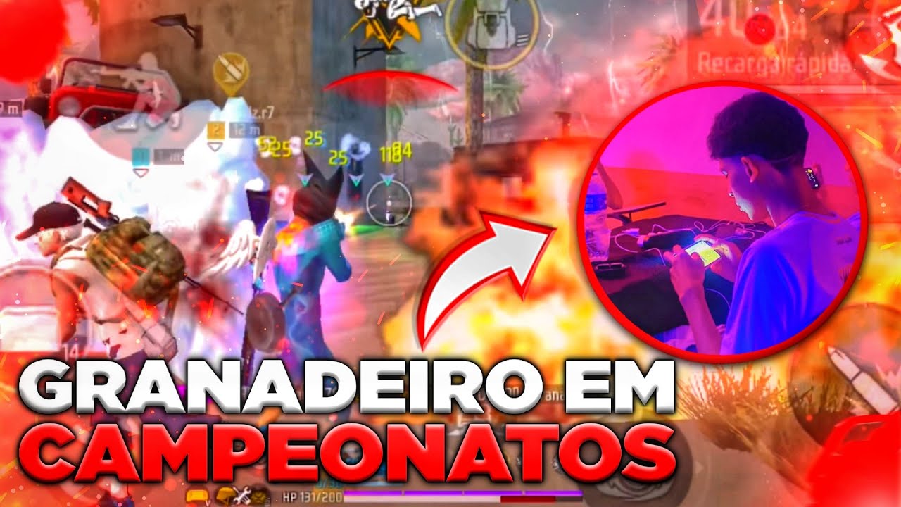 GRANADEIRO EM CAMPEONATOS! 💣🥷HIGHLIGHTS EM CAMPEONATOS! FREE FIRE IPHONE XR