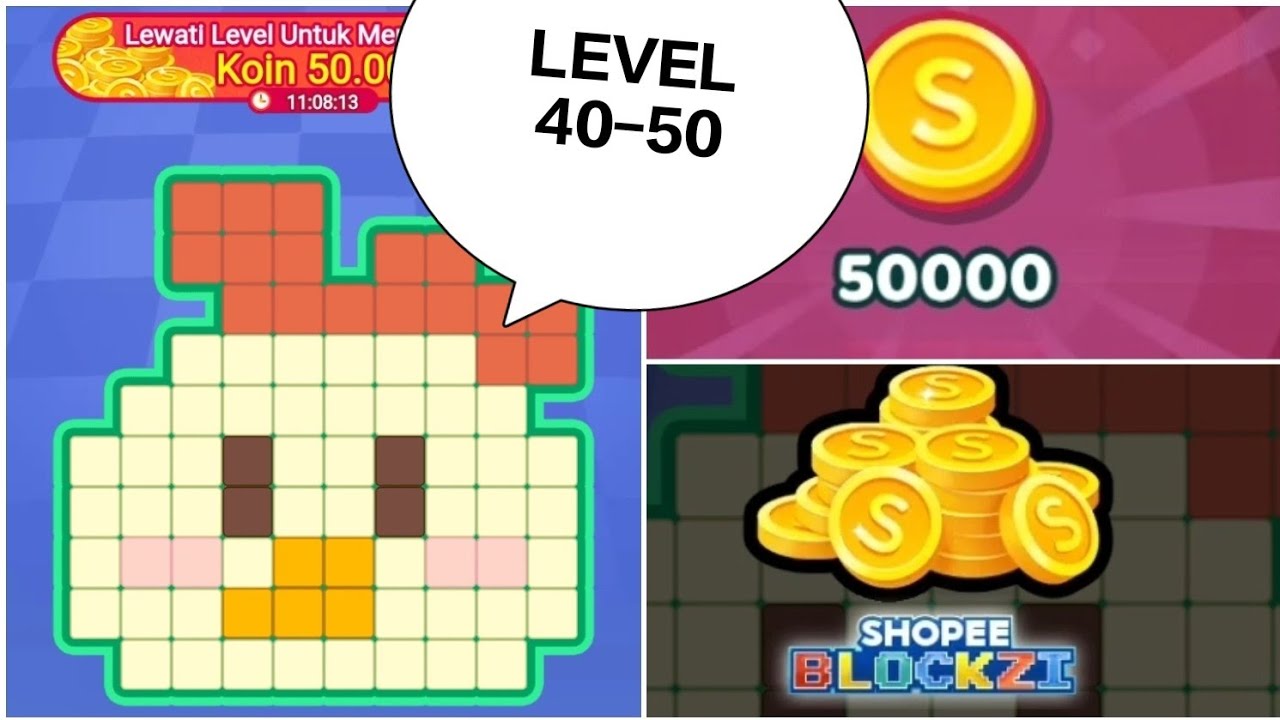 40-50 /79 shopee blockzi puzzle menang 50k koin 