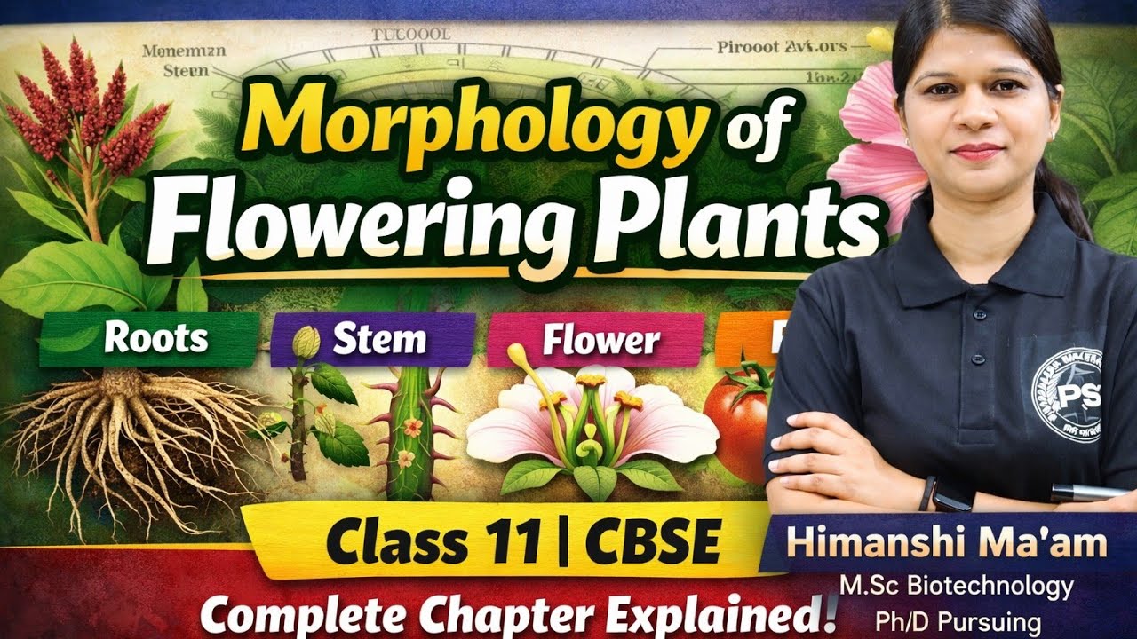 Morphology of flowering plants class 11th CBSE | Complete | NEET level | by Himanshi Ma'am