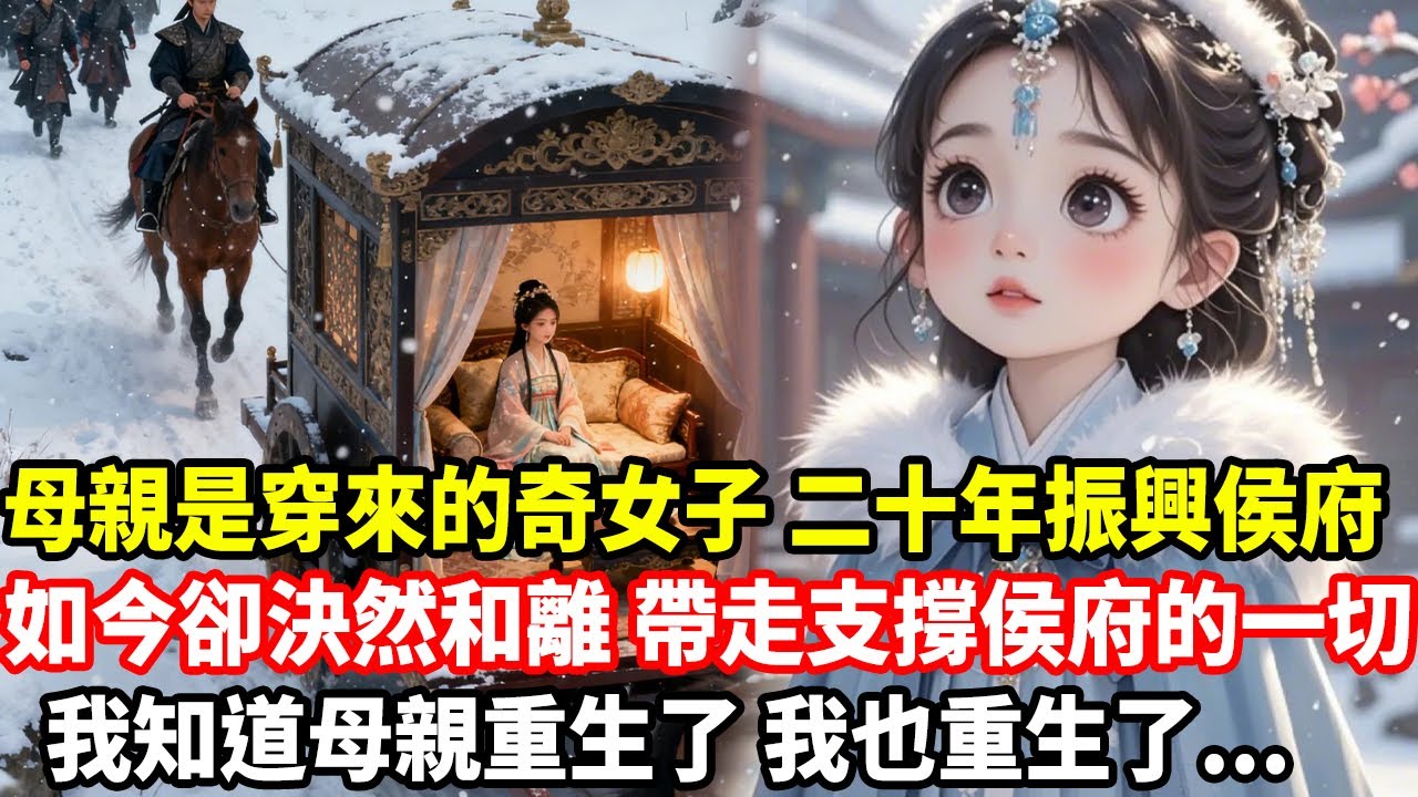 母親是穿來的奇女子，二十年振興侯府，如今卻決然和離，帶走支撐侯府的一切，我知道母親重生了，我也重生了...