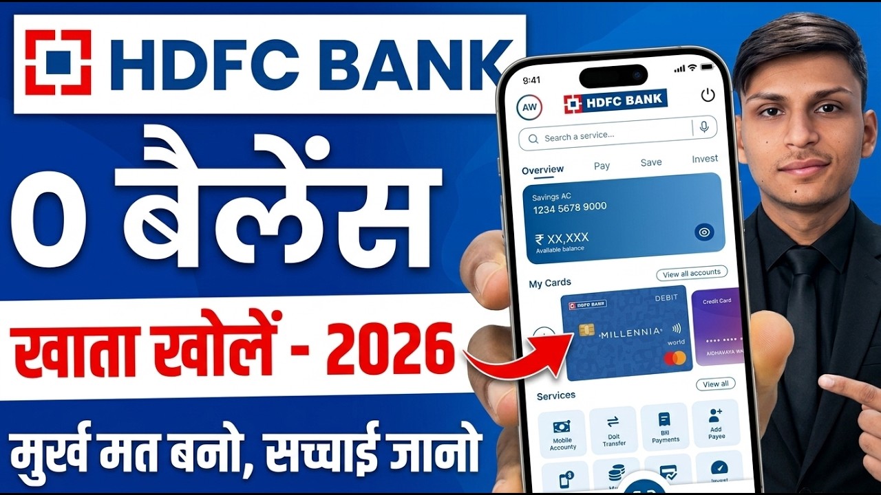 HDFC Bank Account Opening Online 2026 | HDFC Zero Balance Account Opening Online | How to Open HD...