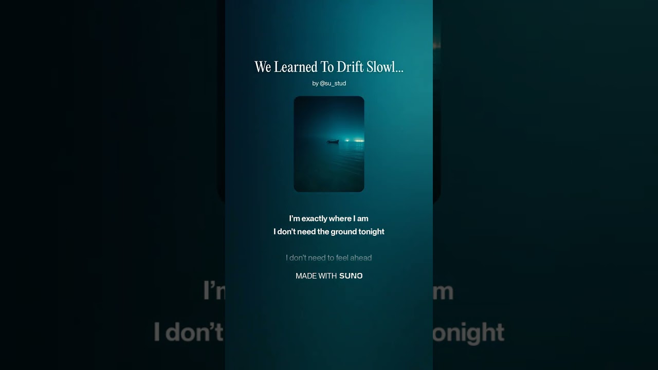 We Learned To Drift Slowly