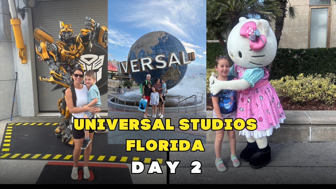 We met Bumblebee Transformer & Hello Kitty at Universal Florida! 