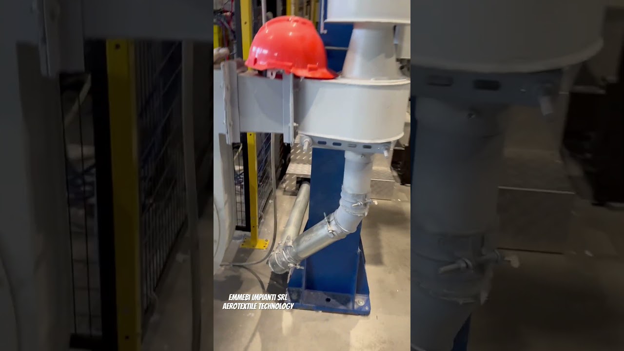 Edge trims automatic suction, delivery and recycling with Venturi system ::EmmeBi Impianti srl::