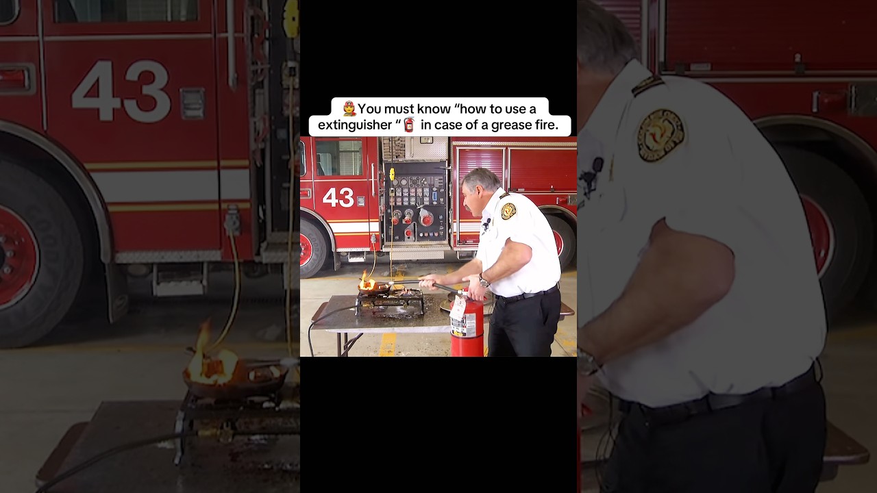 &ldquo;how to use a fire extinguisher in case of a grease fire.&rdquo;🧯CRD&rsquo;OSUWexMed📸#firefighter #fire