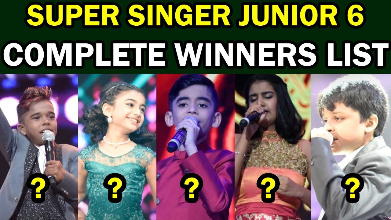 Super Singer Junior 6 Complete Winners List | Vijay TV Super Singer 2019 Winners List