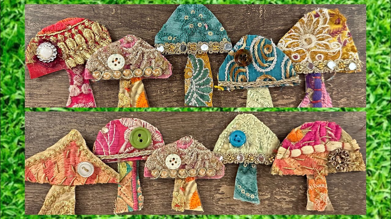🍄 Let’s make some fabric mushrooms!   (I’m a bit obsessed with these! 🥰)