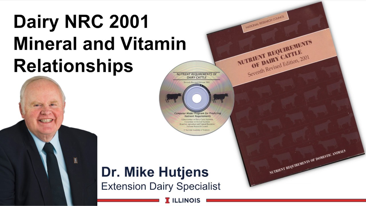 Dairy NRC 2001 Mineral and Vitamin Relationships